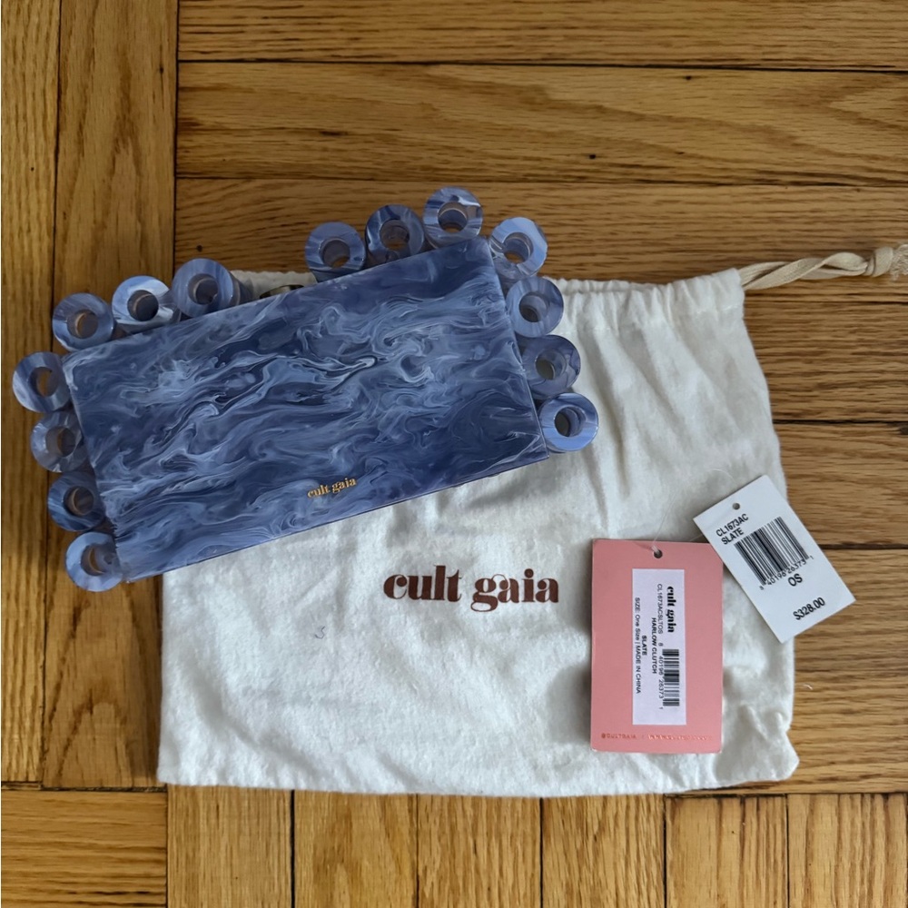 Cult Gaia Harlow Clutch in Slate (w tags)